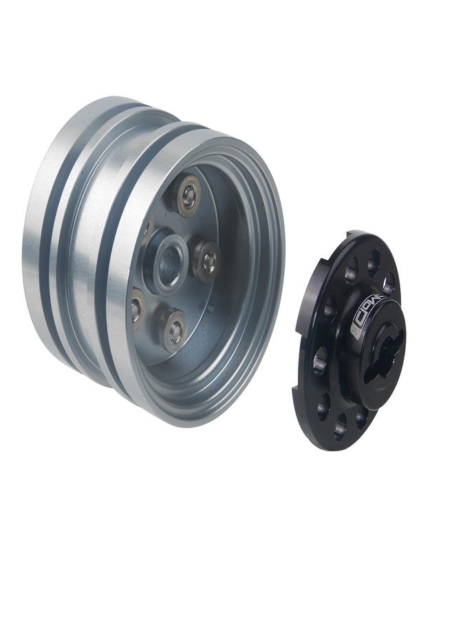 TOOMOD Aluminum Wheel Rim Set Wheel Hub for Tamiya Grasshopper,Hornet, Mighty Frog, Buggy Champ, Fast Attack, Fighting Buggy Upgrades Parts （Silvery） - Image 2